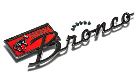 Black Chrome Bronco Sport Fender Emblem Toms Offroad