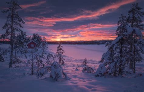 Wallpaper Snow Sunset Norway Norway Ringerike Ole Henrik Skjelstad