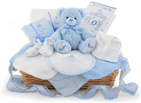 Baby shower gift ideas include teething toys, musical toys, educational toys, nursery decor and more. Deluxe Baby Boy Gift Basket At £59.99