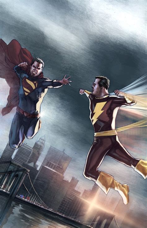 Superman Vs Captain Marvel By ~benttibisson On Deviantart Dc Comics
