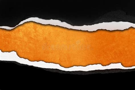 Orange Teared Paper With Copy Space Stock Image Image Of Design