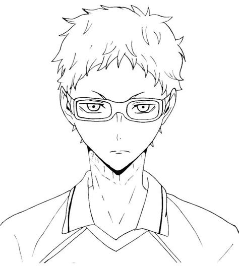 Tsukishima Coloring Page