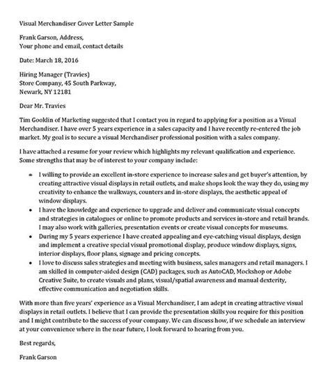 Check spelling or type a new query. Visual Merchandiser cover letter sample | Cover letter ...