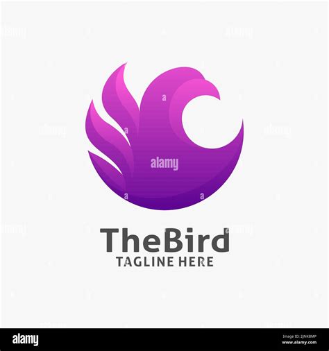 Bird Logo Design In Circle Concept Stock Vector Image And Art Alamy