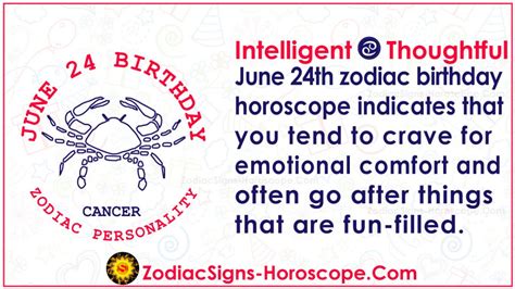 June 24 Zodiac Cancer Horoscope Birthday Personality And Lucky Things