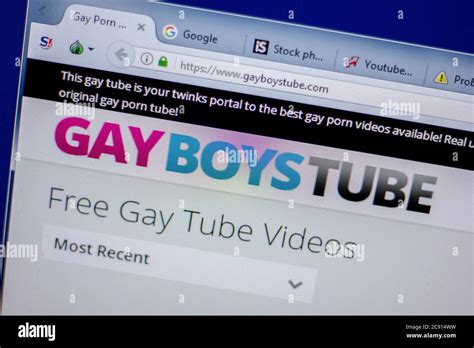 Ryazan Russia June Homepage Of Gayboystube Website On The Display Of Pc