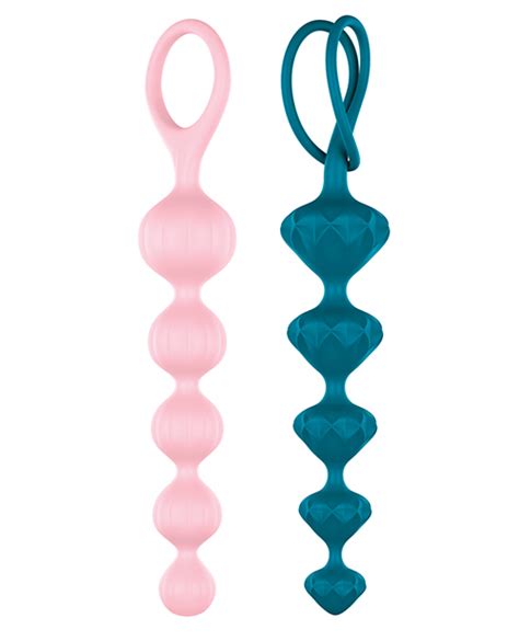 Satisfyer Soft Silicone Anal Beads Blue And Pink Ebay