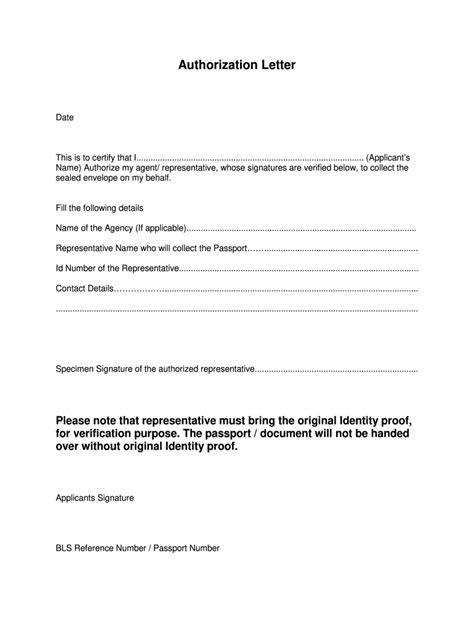 Passport Authorization Letter Fill And Sign Printable Template Online