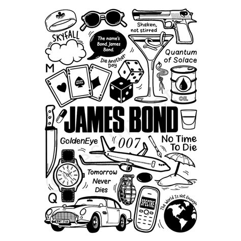 James Bond James Bond Svg James Bond Drawing Svg James Bond Etsy