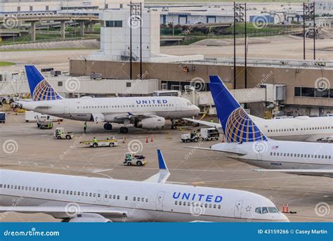 Airplanes On The Ramp At Houston International Airport Editorial Photo