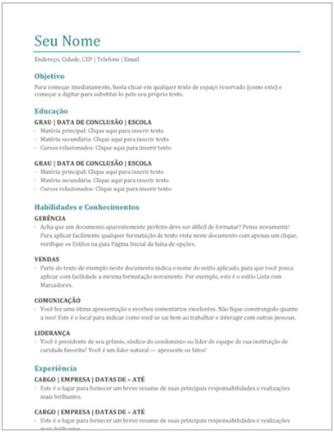 Download Curriculum Vitae Em Branco Para Preencher Full Modello