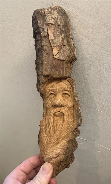 Wood Spirit Carving Created With Hand Tools Introducing Byron