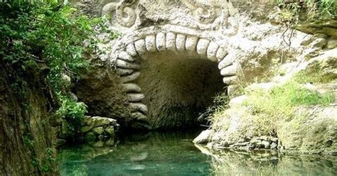 Mayan Entrance In The Caves Of Xcaret Riviera Maya Mexico Travel