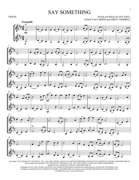 A Great Big World Say Something Sheet Music Notes Download