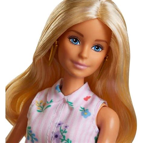 mattel barbie fashionistas 119 doll with long blonde hair wearing shirt dress fbr37 fxl52