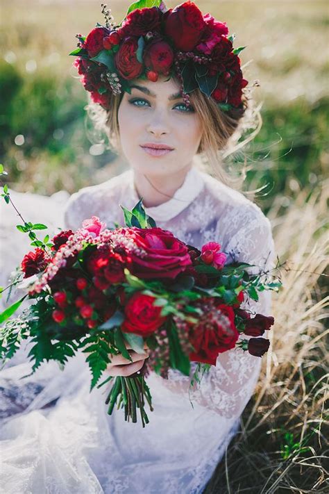 46 Gorgeous Fall Flower Crown Ideas For Brides Weddingomania