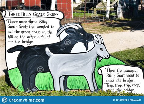 Three Billy Goats Gruff Nursery Rhyme Editorial Stock Image Image Of