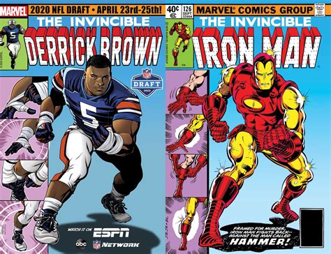 Espn And Marvel Reimagine Comic Book Covers For The Nfl Draft Marvel
