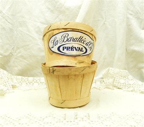 2 Small Vintage French Wooden Food Boxes Basket / French Decor / French Country Style ...