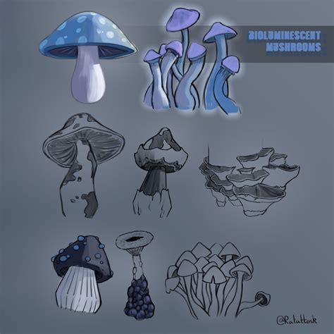 Artstation Bioluminescent Mushrooms