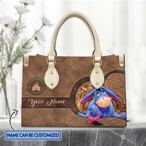 Custom Name Eeyore Leather Handbag Winnie The Pooh Eeyore Etsy