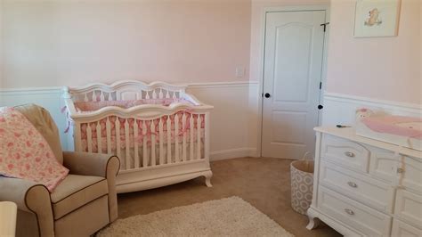 To be the most visually appealing, chair rails need to be installed at the right height. Baby Girl Room Conversion - Completion. Baby girl nursery ...