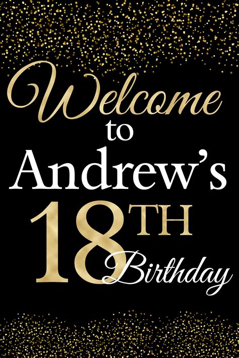 18th Birthday Party Welcome Sign, Welcome to the Party Sign, Birthday Welcome Sign, Foam Board ...