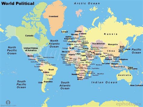 Free World Map With Every Country Name 2022 World Map With Major