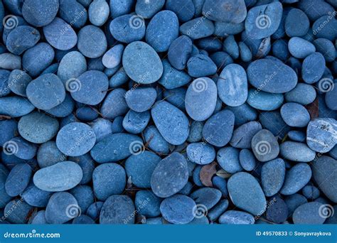 Blue Pebbles Stock Photo Image 49570833