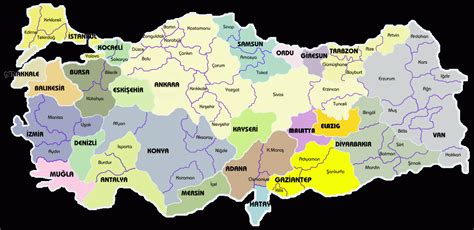 Türkiye İller Haritası Kısa Bilgiler