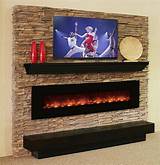 Electric Fireplace With Mantel And Shelves