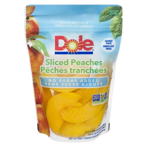 Dole Sliced Peaches No Sugar Added Packed In Water Walmart Canada