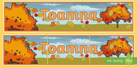 Toamna Banner Teacher Made Twinkl