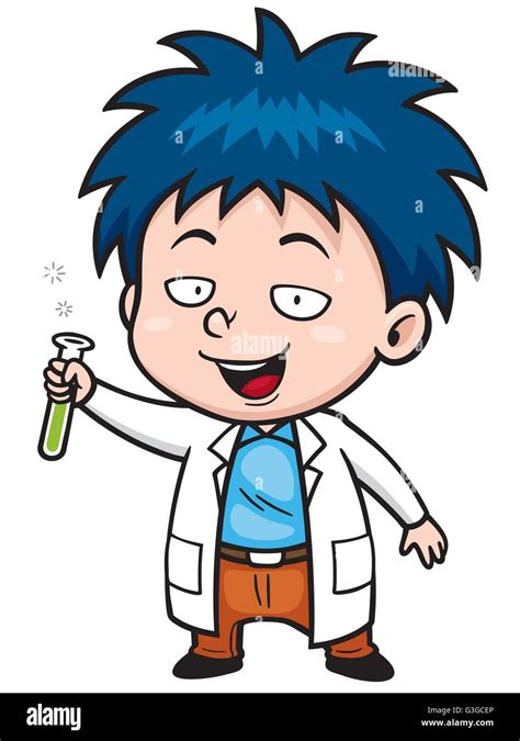 Vector Illustration Of Cartoon Scientist Stock Vector Image And Art Alamy