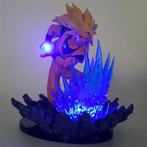 Ssj3 Goku 3 Super Saiyan Kamehameha Wave Blue Aura Diy 3d Led Light