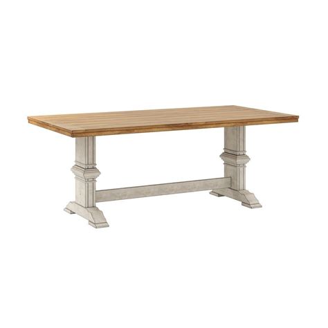 Eleanor Two Tone Rectangular Solid Wood Top Dining Table By Inspire Q Classic On Sale