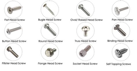 10 Screw Head Types Different Self Tapping Screw Head
