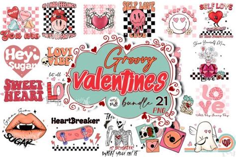 Groovy Valentines Sublimation Bundle Graphic By Magic Rabbit Creative