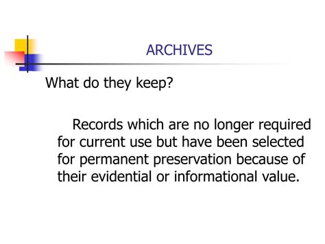 PPT INTRODUCTION To ARCHIVAL PRINCIPLES And STANDARD PRACTICES