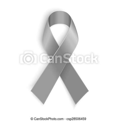 Grey Ribbon Symbol Of Borderline Personality Disorder Diabetes Asthma