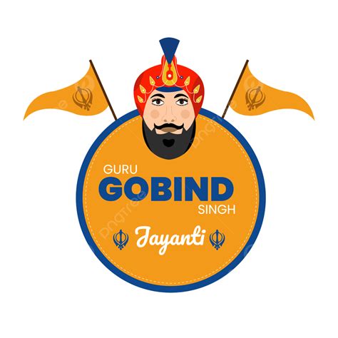 Vector Happy Guru Gobind Singh Jayanti Happy Gurpurab Guru Gobind