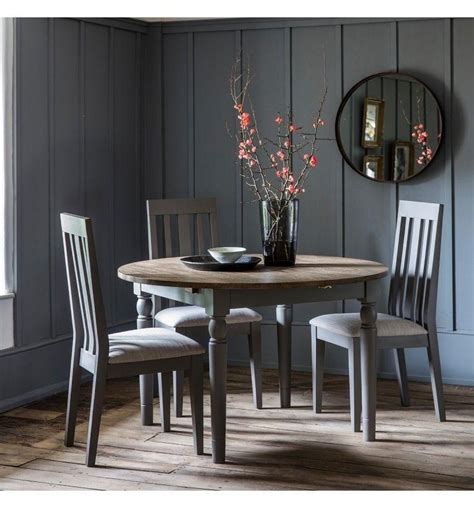 Gallery of gray round dining table. Cookham Round Extending Dining Table Grey in 2020 | Grey dining tables, Grey round dining table ...