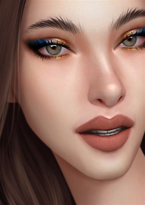 Sims 4 Alpha Cc💫 — Goppolsme Gpme Gold Makeup Set Cc13