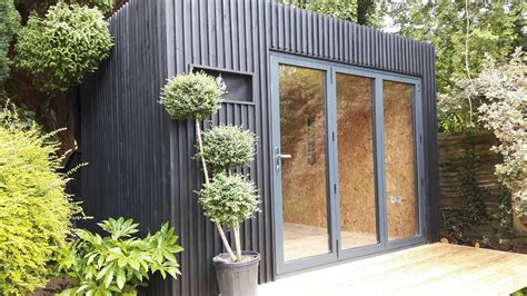 Vertical Black Cladding On This Garden Bar Garden Buildings Shed