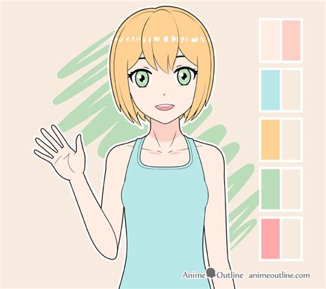 How To Color An Anime Character Step By Step Animeoutline