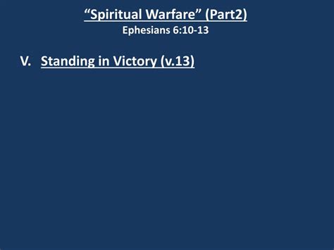 Ppt Spiritual Warfare Part2 Ephesians 610 13 Powerpoint
