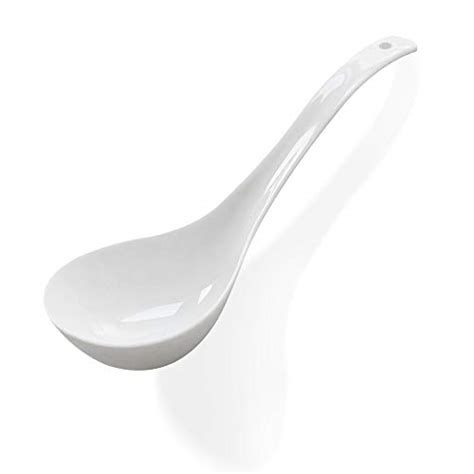 Kslong Pure White Ceramic Soup Ladle Spoon Bone China Big Ladle Spoons