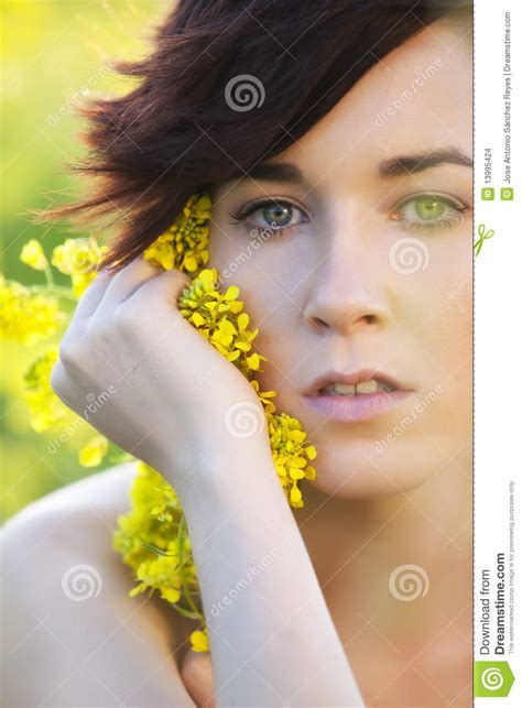 Girl Portrait On Nature Stock Photo Image Of Face Love 13995424