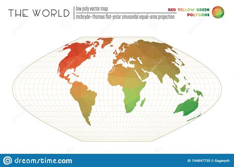Geometric World Map Vector Illustration 58044006