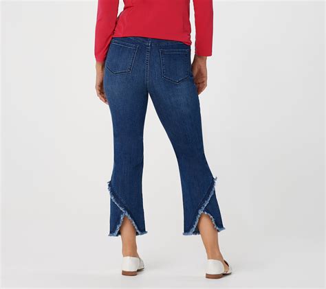 As Is Susan Graver Regular High Stretch Denim Crop Jeans